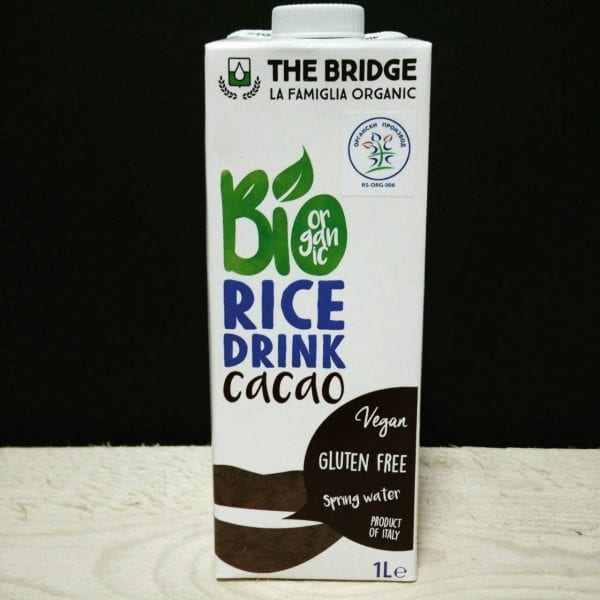 Pirinčani napitak od čokolade The Bridge organik 1l